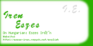 iren eszes business card